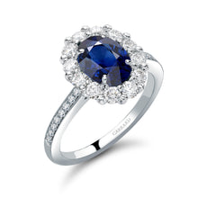 Load image into Gallery viewer, 1735 Sapphire &amp; Diamond Ring (AB)