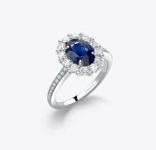 Load image into Gallery viewer, 1735 Oval Blue Sapphire Ring (Two Installments)