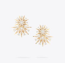 Load image into Gallery viewer, 18ct Yellow Gold Starlight Diamond Jacket Earrings
