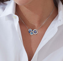 Load image into Gallery viewer, Tudor Rose Petal Blue Pendant